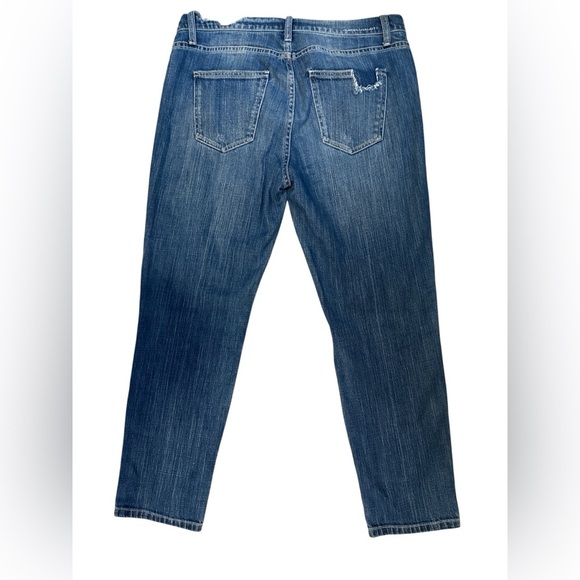 Current/Elliott Blue Distressed Boyfriend Jeans - Picture 4 of 16